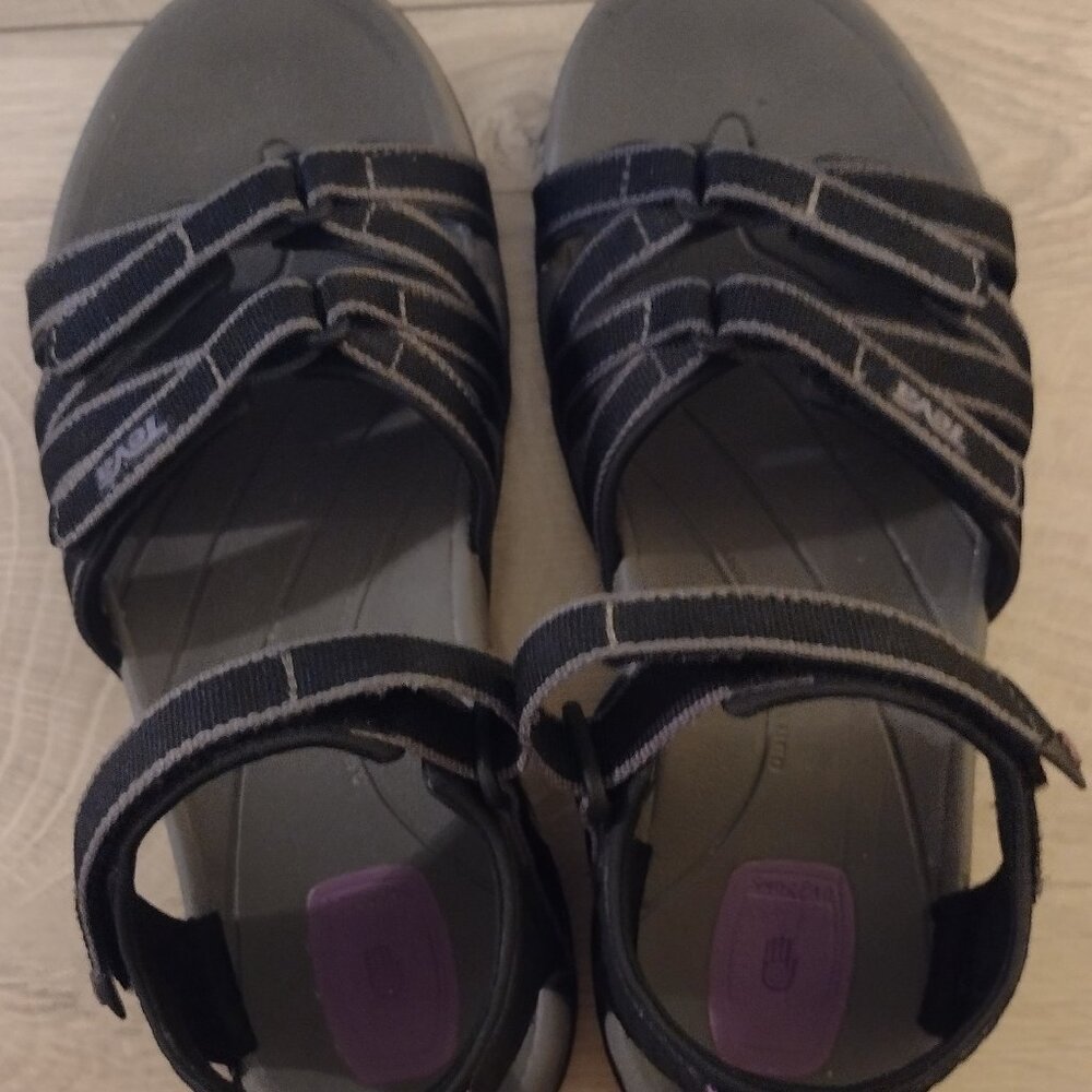 Teva Sandals - Purple and Black - Size USA/7.5